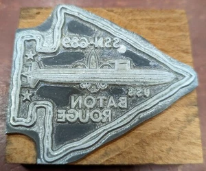 Rare USS Baton Rouge SSN-689 submarine US Navy military printer stamp block 2.75 - Picture 1 of 3