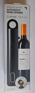 Sharper Image Automatic Wine Opener with Foil Cutter Battery Operated-Black - Picture 1 of 3
