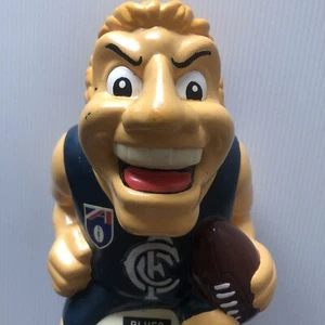 c1990’s AFL Carlton Blues Josh Australia Plastic Money Box, Lance Whitnall #8 - Picture 1 of 10