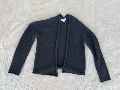 Velvet by Graham & Spencer Sweater Chunky Open Front Cardigan, Gray, M - Image 1 of 4