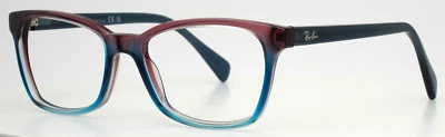 RAY BAN RB5362 5834 Púrpura Azul Mujer Semi Gato Anteojos 52-17-140 B:38 Foto 1 de 4