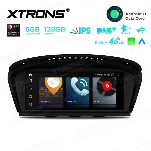 Xtrons Autoradio QPB8260CI Multimedia Android 12 GPS für BMW E60 E90 CIC