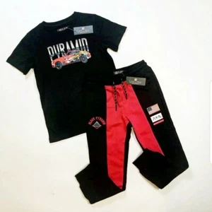 BLACK PYRAMID BOYS 2p set 100%AUTHENTIC size Medium T-SHIRT & Pants - Picture 1 of 12