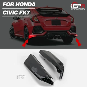 FRP Unpainted Mug Style Rear Bumper Spat Aprons for Honda Civic FK7 Hatchback - Picture 1 of 12