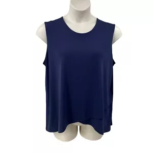Blusa Top CATO Mujer Azul Marino Talla XL Sin Mangas En Capas Frontal Corte Trasero - Imagen 1 de 13