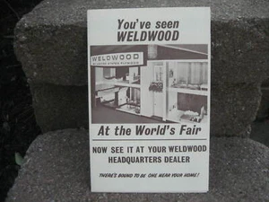 Folleto de madera soldada de la Feria Mundial de Nueva York 1964 - Imagen 1 de 3