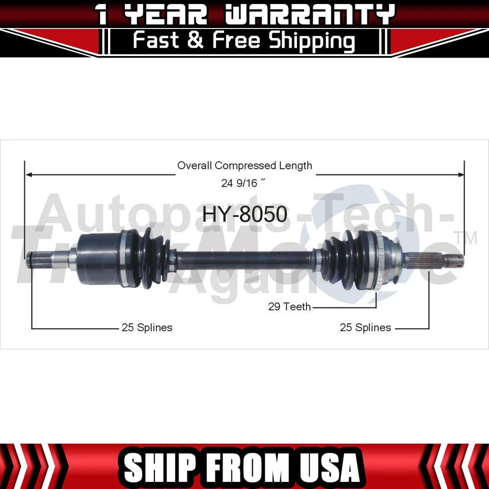 Eje CV delantero izquierdo TrakMotive 1 para Hyundai Accent 2000-2005 Foto 1 de 1