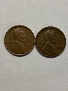 1936p, 1936d Weizen Pennies - Bild 1 von 2