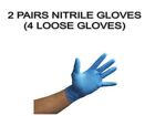 LOOSE BLUE NITRILE GLOVES VARIETY OF QUANTITIES 1 / 2 / 5 OR 10 PAIRS