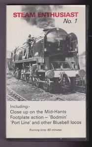 Steam Enthusiast No 1 (VHS) Railway Video tape ~ Blubell / Mid Hants / BR  - Imagen 1 de 3