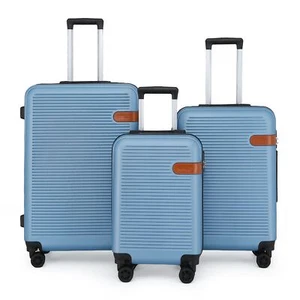 Hardshell Blue Navy Cabin Suitcase Set Robust ABS Lightweight Luggage Bag - Picture 1 of 34