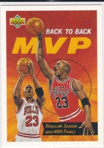 MICHAEL JORDAN 1992/93 Upper Deck BACK TO BACK MVP Basketball Card CHICAGO BULLS - Picture 1 of 2