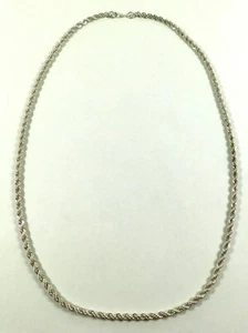 925 massiv Sterling Silber Gerste Twist Glieder Hals Kette Halskette 49 cm lang 14,6 g - Bild 1 von 9