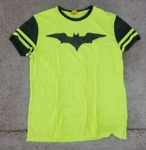 Lego Mens Batman Movie Neon Yellow & Black Tee With Batman Logo L Large - Picture 1 of 5