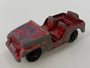 Tootsie Toy Red JEEP Car Diecast Metal Vintage Collectors Chicago USA - Picture 1 of 12