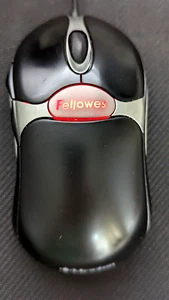 Fellowes Microban Black 5 Button Optical Mouse w/ Scroll Wheel USB Wired  98913 - Picture 1 of 8