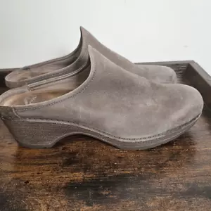 Dansko Melody Leather Clogs Shoes Women's Taupe Tan Size 40 - Picture 1 of 5