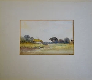 Original Water Colour Painting on Art Paper. Rural Scene. A M Josey. Signed. - Picture 1 of 2