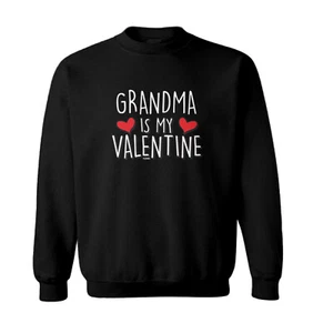 Grandma Is My Valentine - Valentine's Day Love Heart Toddler Crewneck Sweater - Picture 1 of 8