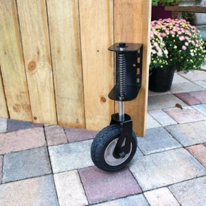 Gate Wheel Power Coat Steel Spring Loaded Heavy-Duty Hardware Outdoor Yard Fence - Picture 1 of 4