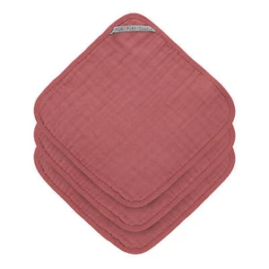LÄSSIG Waschlappen Muslin Washcloth 3 teilig Rosewood 1312016611 - Bild 1 von 1