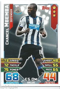 2015 / 2016 EPL Match Attax Base Card (187) Chancel MBEMBA Newcastle - Picture 1 of 1