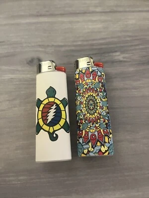 2 Grateful Dead Bic Lighters Custom Terrapin Station Turtle Dead Head Lighter - Image 1 of 4