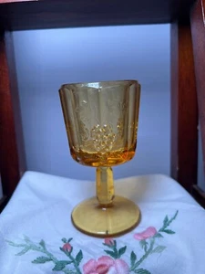 Vintage Fenton LG Wright Weinblatt getäfelt Weinkelch Braunglas 4" hoch - Bild 1 von 9