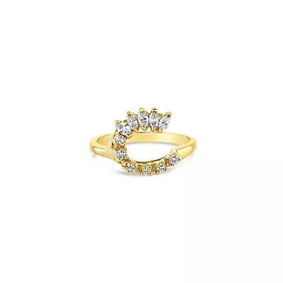 Diamond 'C' Shaped Ring Wrap/Enhancer 14k Yellow Gold - Image 1 of 4
