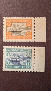 Danish West Indies (U.S. Virgin Is.) #37-8 very fine mint never hinged - Picture 1 of 2