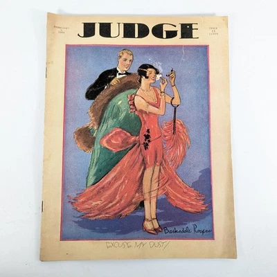 1929 Judge Magazine Barksdale Rogers Flapper Art Roaring Twenties Humor Comics - Image 1 of 4