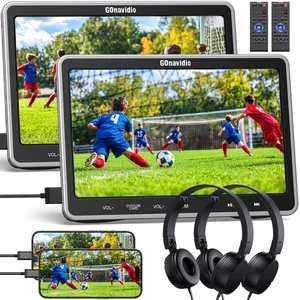 10.1" HD Car Backseat Monitor DVD Player TV Screen HDMI USB AV-IN/OUT w/ Headset - Picture 1 of 13
