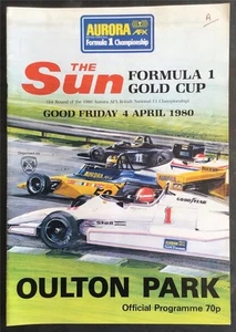 OULTON PARK 3/4 Apr 1980 FORMULA ONE GOLD CUP Aurora AFX A4 Official Programme - Picture 1 of 5