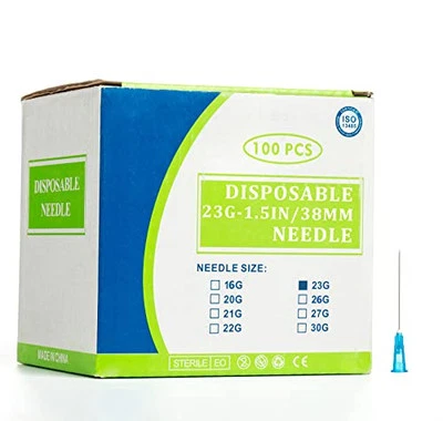 LMYKH 23G x 1.5 inch (0.60 x 38mm), stainless steel Dispensing Accessories, 100 pcs