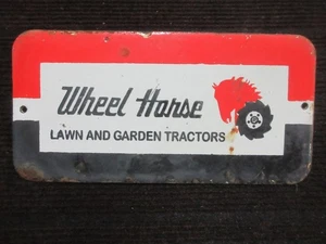Porcelain Wheel Horse Enamel Metal Sign Plate Size 8" x 4" Inches - Picture 1 of 3