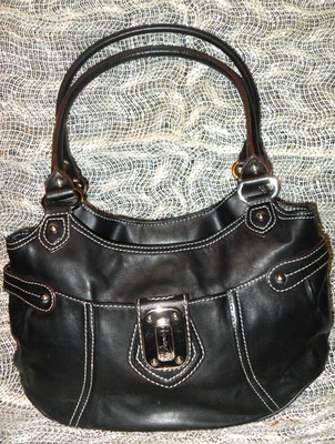 Sophia Caperelli BOLSO DE HOMBRO NEGRO Cartera Bolso de Mano CUERO GENUINO Foto 1 de 4