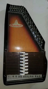 36 string 15 Chord Chrom Aharp By Rhythm Band Inc Sunburst Body - Picture 1 of 14