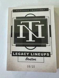 2024 National Treasures Legacy Lineups Boston /10 8 Auto Book Fisk,Ortiz,Pedroia - Picture 1 of 3