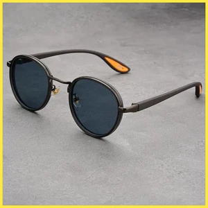 Vintage designer outdoor sunglasses Men Round Fashion Plastic Titanium High Qual - Picture 1 of 37