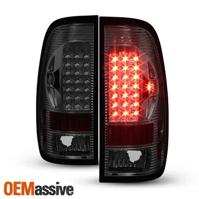 Fit Smoked 1997-2003 F150 1999-2007 F250 LED Tail Lights Lamps L+R 200 2001 - Image 1 of 4