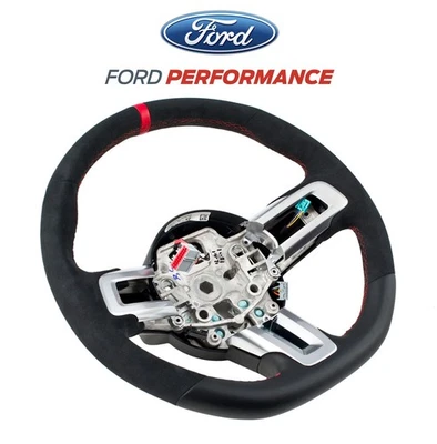 Volante de cuero Shelby GT350R M-3600-M350R 2016-2017 con costuras rojas Foto 1 de 4