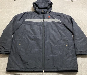 McDonalds Mens 2XL Jacket Gray Employee Full Zip Quilt Lined Parka Hooded Winter - Picture 1 of 12