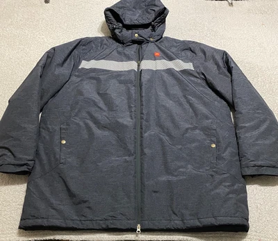 McDonalds Mens 2XL Jacket Gray Employee Full Zip Quilt Lined Parka Hooded Winter - Image 1 of 4