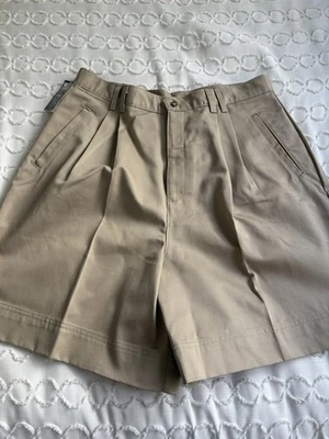 Pantalones Cortos Chinos De Colección Hunt Club Bronceados Plisados Preppy Tiro Alto Para Mujer Medianos Nuevos con Etiquetas Foto 1 de 4