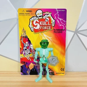 Vtg Skull Force Green Cobra Snake Man KO Knock Off Figure 100% Complete w/ Card - Picture 1 of 11