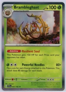 Pokemon Juego de Cartas Coleccionables Brambleghast 021/162 Fuerzas Temporales Holo Raro - Imagen 1 de 1