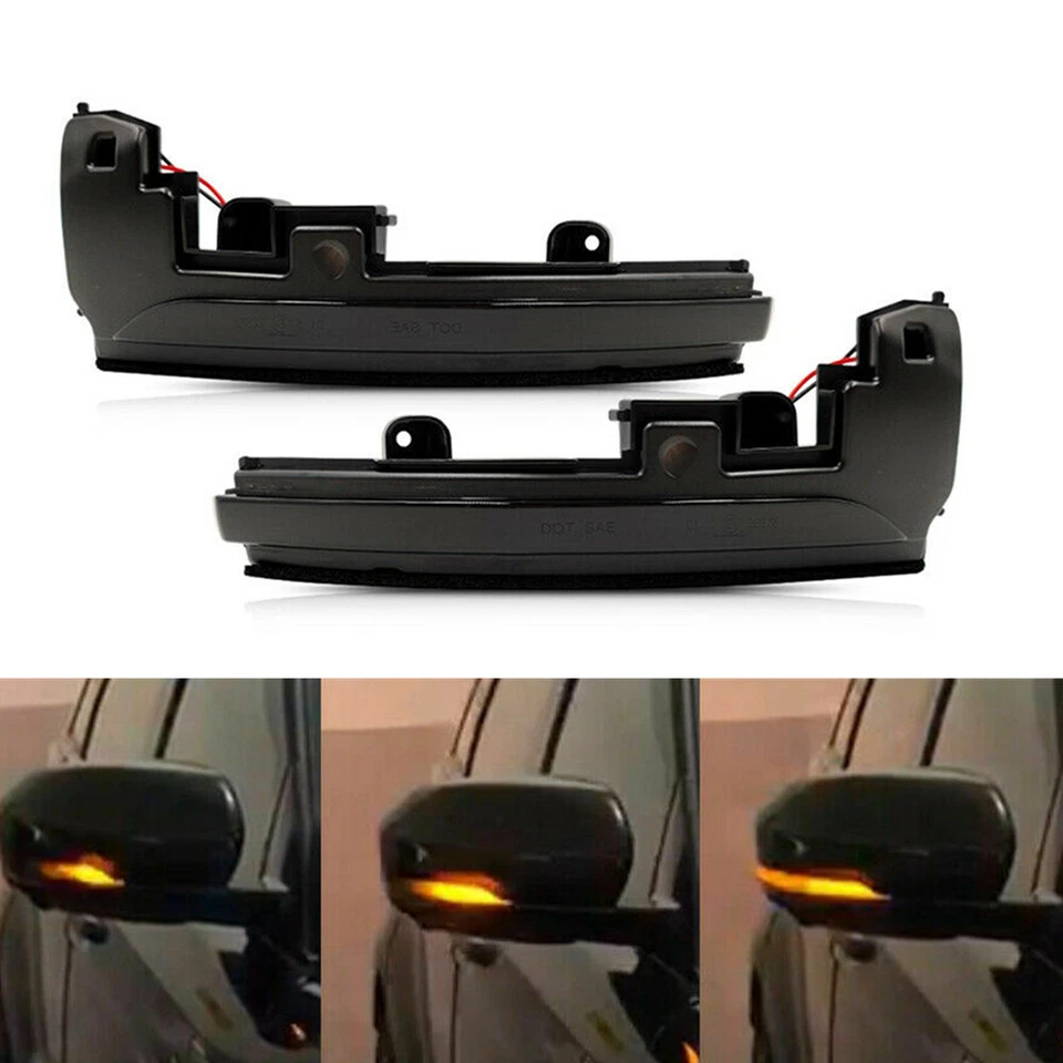 Luces LED de señal de giro para espejo lateral 2 piezas para Land Rover LR4 2014 2015-2016 negras Foto 1 de 4