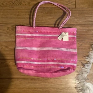 BHS Women Boho Handbag Beach Summer Tote Straw Bag Rattan Shoulder Bag RRP £35 - Picture 1 of 9