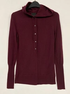 J.CREW pure cashmere jumper XS womens Hooded burgundy 804 - Bild 1 von 4