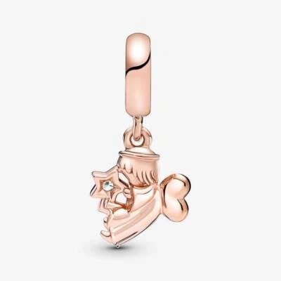 Charm Pandora Angelo Custode Pendente 789650c01 Lega Oro Rosa Ciondolo Stella - Immagine 1 di 3